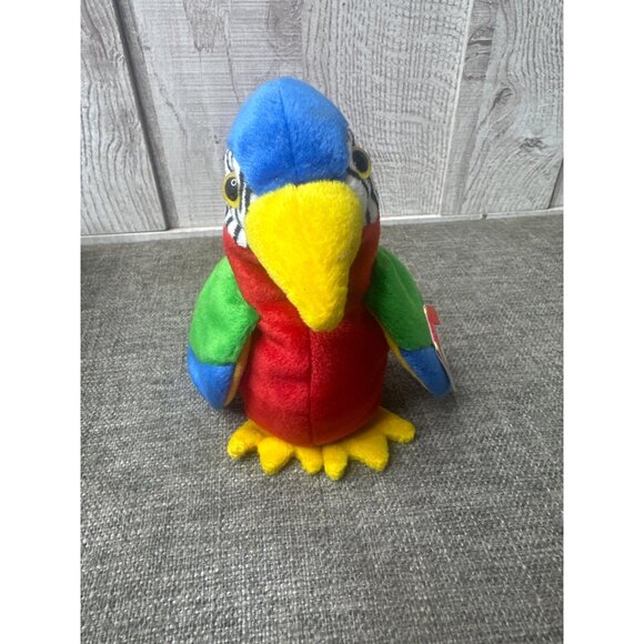 Ty Beanie Baby Jabber Parrot Plush Toy 1997 Multicolor - Picture 2 of 8